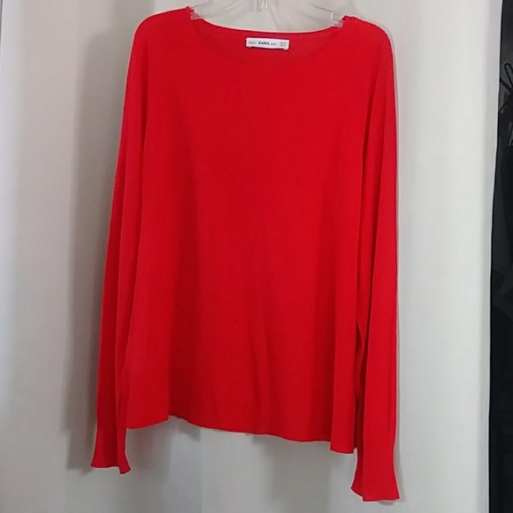 Zara Sweaters - Red Zara Knit Pullover Top Zara Sweaters - Red Zara Knit Pullover Top
